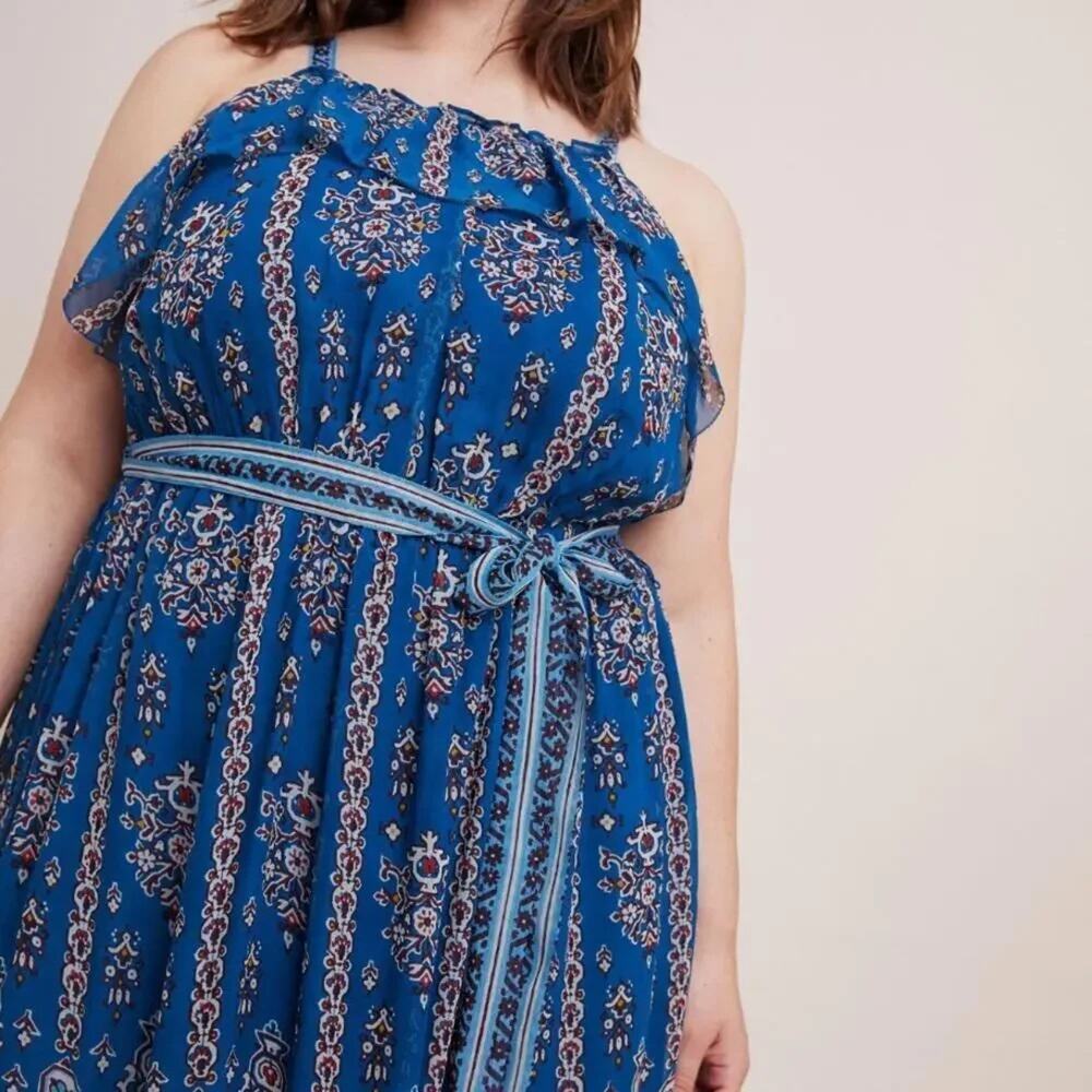 Anthropologie Sasha Ruffles Maxi Dress - XS - NWT - Picture 4 of 9
